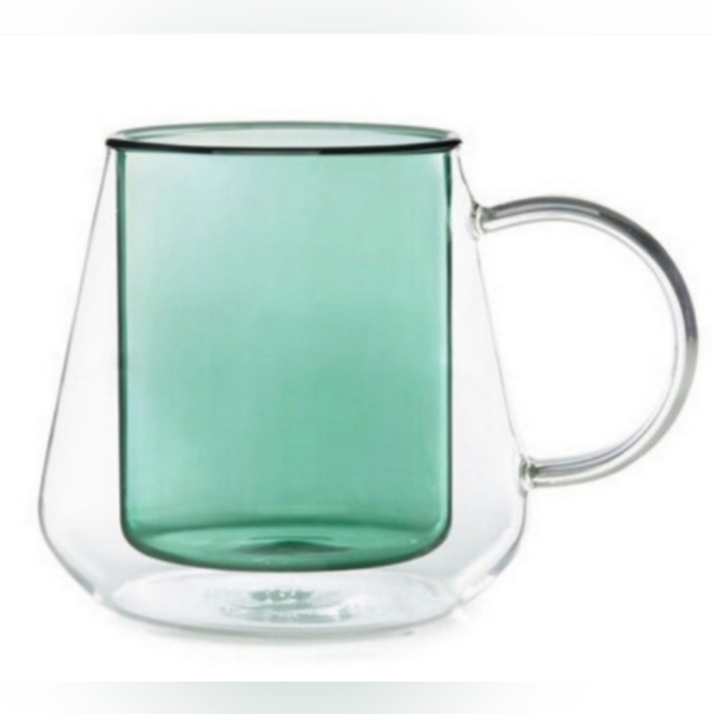 🍵 David's Tea Double Walled Glass Mug w/ Stash Tea